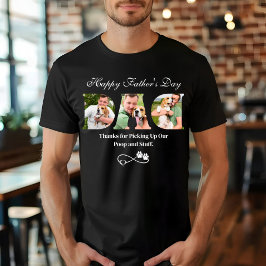 Camiseta Enviar foto Feliz Dia dos Pais Dono de cachorro en