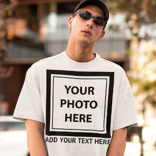 Camiseta Enviar imagem foto & adicionar texto – Personaliza