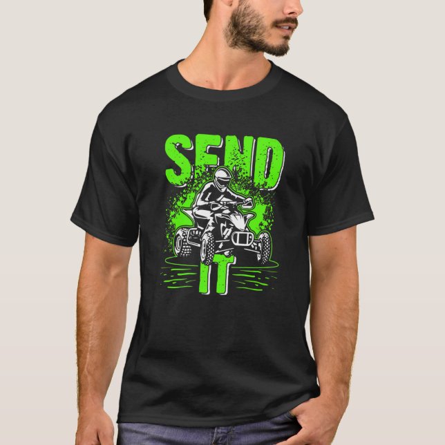 Camiseta Enviar-Lhe Rid de Quad Bike Racing MX Quatro Rodas (Frente)