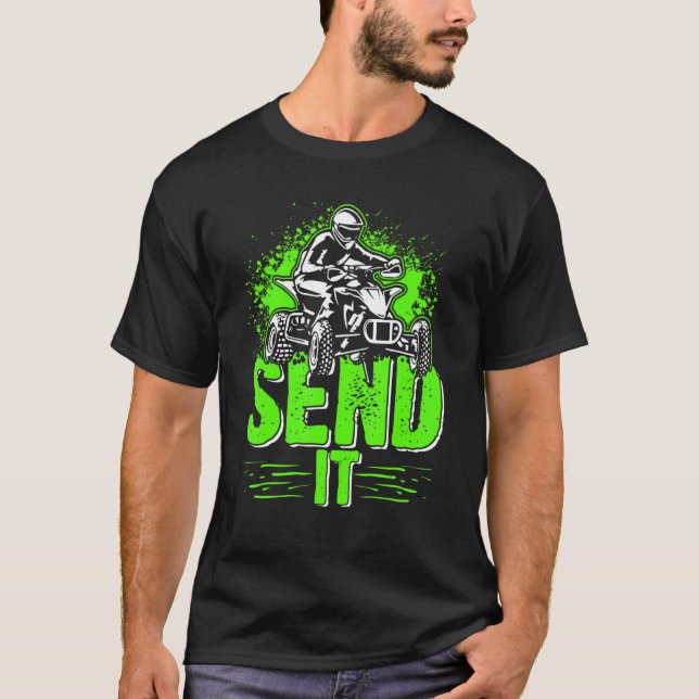 Camiseta Enviar-Lhe Rid de Quad Bike Racing MX Quatro Rodas (Frente)