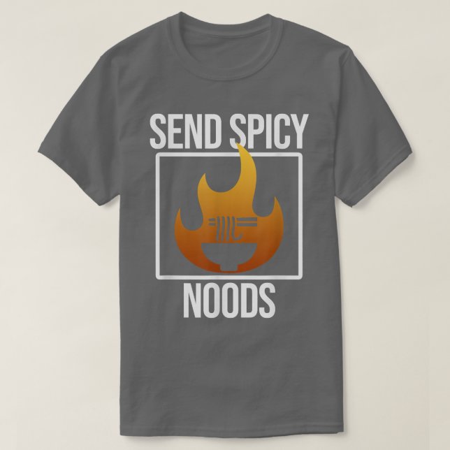 Camiseta Enviar Noods Espicosos Anime Kawaii Ramen Noodles (Frente do Design)