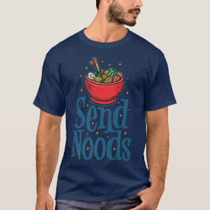 Camiseta Enviar Noods Japonês, Ramen Noodle Para Homens Mul