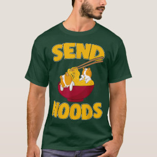 Camiseta Enviar Noods Kawaii Gerbil Hamster Ramen Noodles