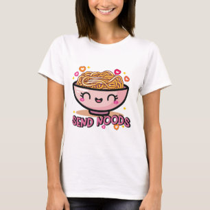 Camiseta Enviar Noods Kawaii Noodles - Bolsa de Noodle Boni