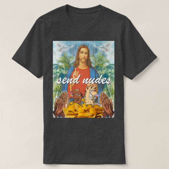 Camiseta Enviar Nudes (Frente do Design)