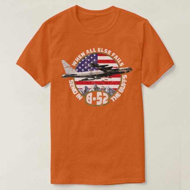 Camiseta Enviar o Desenho do Bombardeiro Stratofortress B52 (Frente do Design)