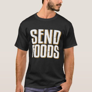 Camiseta Enviar piadas de alimentos Chef e ditos de foodie