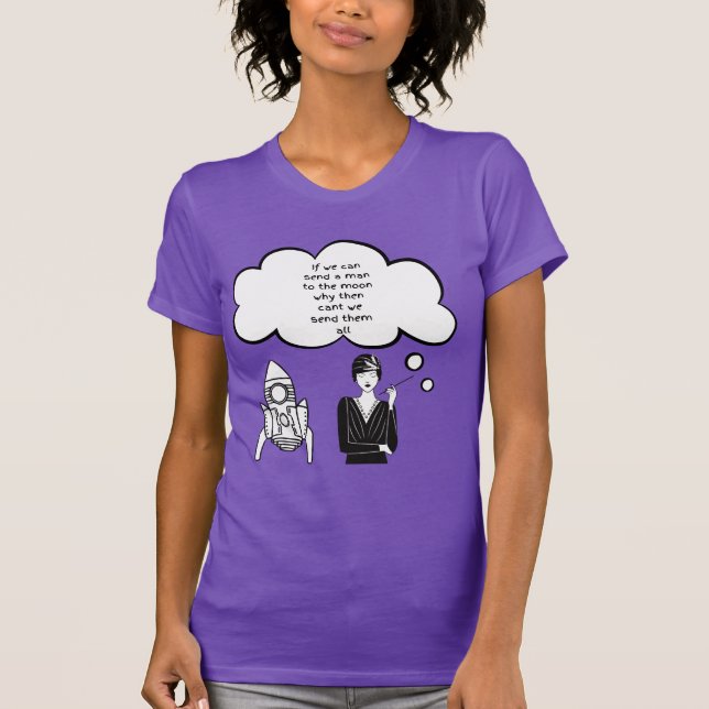 Camiseta enviar um homem à lua (Frente)
