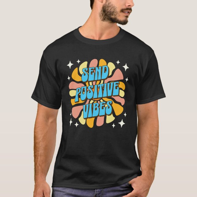Camiseta Enviar Vibrações Positivas (Frente)