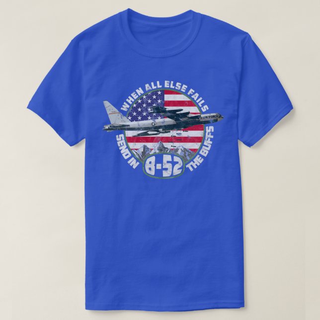 Camiseta Envie o Design de Bombardeiros Stratofortress B52 (Frente do Design)