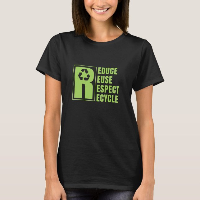 Camiseta Environmental Activism Recycle Reuse Renew Rethink (Frente)