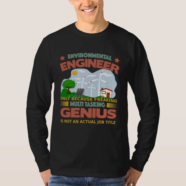 Camiseta Environmental Engineer freaking multi tasking (Frente)