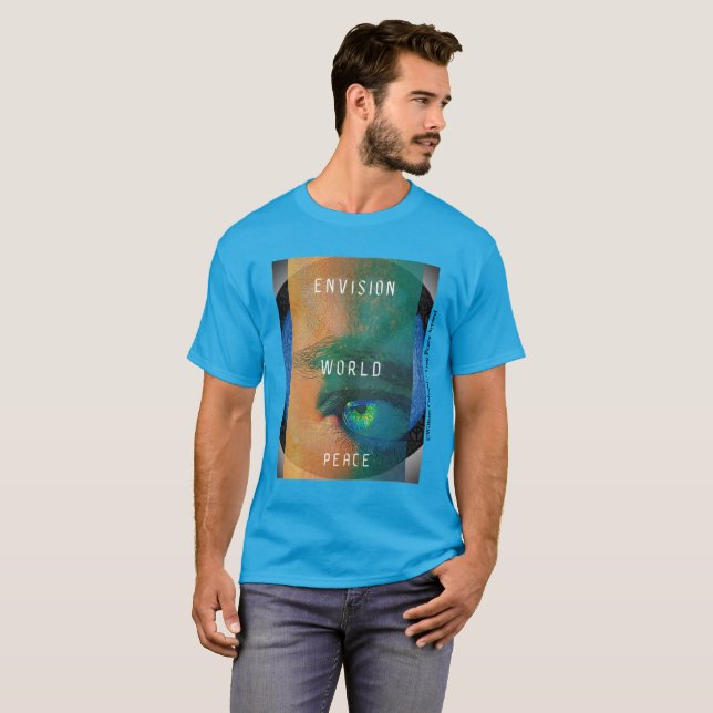 Camiseta ENVISÃO DA PAZ MUNDIAL Por William Colvard (Frente Completa)