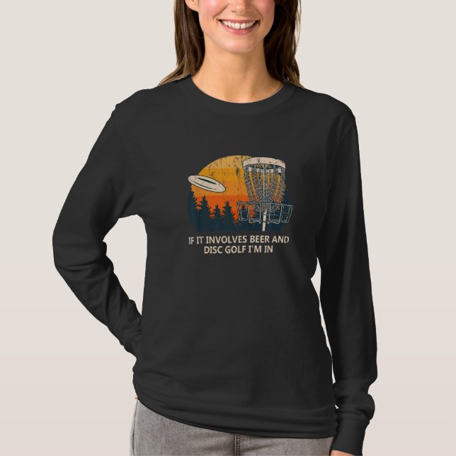 Camiseta Envolve A Cerveja E O Bebendo De Golfe Do Disco, G (Frente)