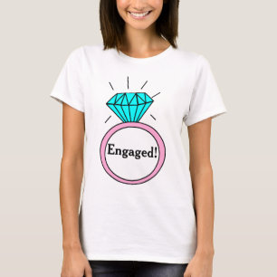 Camiseta Envolvido! Camisa-T do Anel Diamante de Caricatura