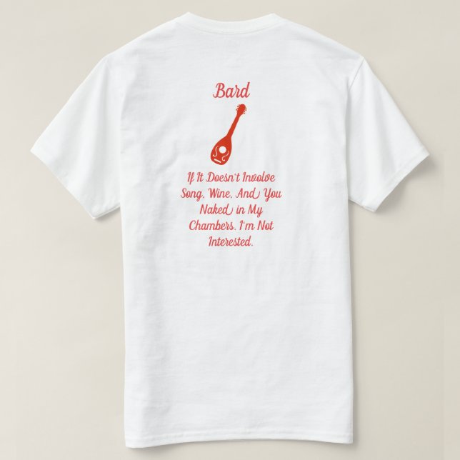 Camiseta Envolvimento de Bardo (Verso do Design)