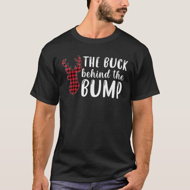 Camiseta Envolvimento De Gravidez Buck Por Trás Do Bump Eng (Frente)