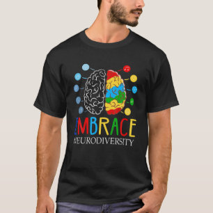 Camiseta Envolvimento Engraçado Neurodiversidade Cérebro 