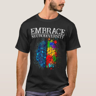 Camiseta Envolvimento Engraçado Neurodiversidade Cérebro AD