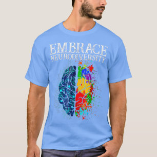 Camiseta Envolvimento Engraçado Neurodiversidade Cérebro AD