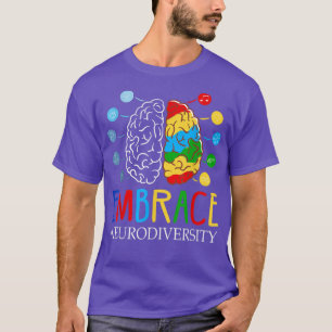 Camiseta Envolvimento Engraçado Neurodiversidade Cérebro AD