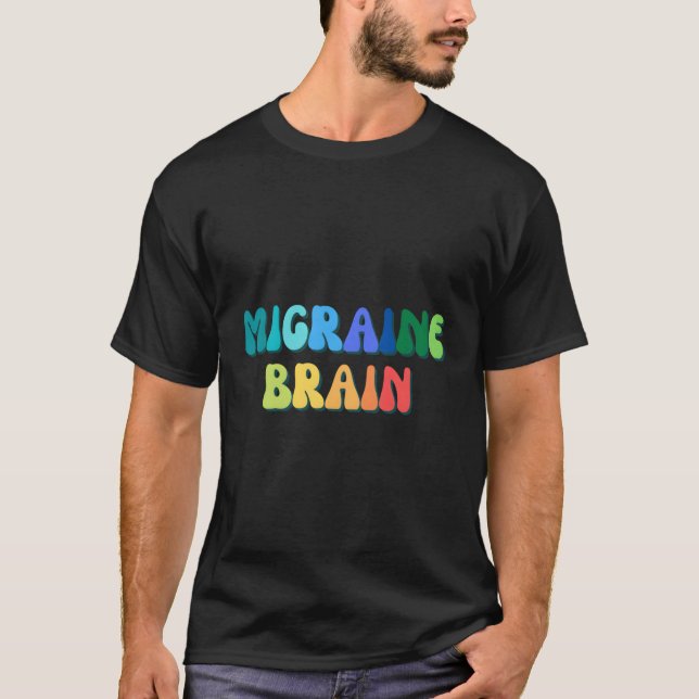 Camiseta Enxaqueca Cefaleias Consciência Arco-Íris Colorido (Frente)