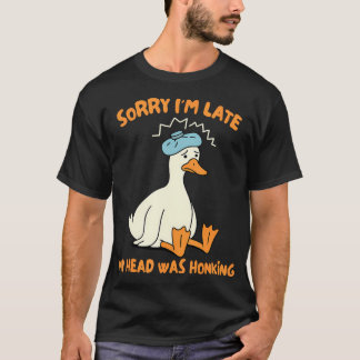 Camiseta Enxaqueca Dor De Cabeça Pato Tolo Estou Atrasado M