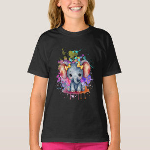 Camiseta Ephant Watercolor Splash