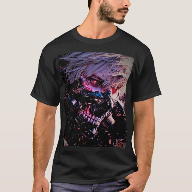 Camiseta "Epic Anime Art: Signature Impressão Tee" (Frente)
