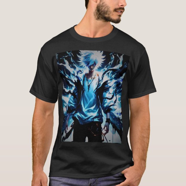 Camiseta "Epic Anime Art: Signature Impressão Tee" (Frente)