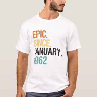 Camiseta Epic Da Vintage Com 60 Anos Desde Janeiro De 1962