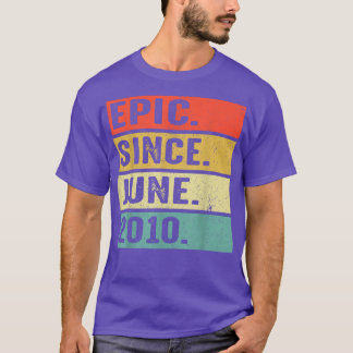 Camiseta Epic De 12 Anos Desde Junho De 2010 12 Birthday Gi