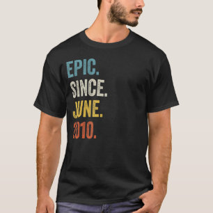 Camiseta Epic De 12 Anos Desde O Aniversário De 12 De Junho
