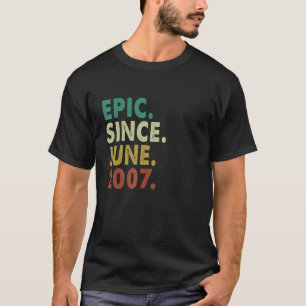 Camiseta Epic De 15 Anos Desde O Aniversário De 15 De Junho