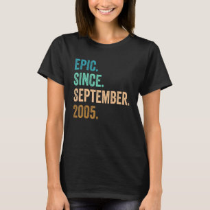 Camiseta Epic De 17 Anos Desde Setembro De 2005 17º Nascime