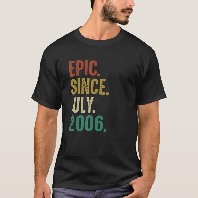 Camiseta Epic De Aniversário De 16 Anos Desde Julho De 2006 (Frente)