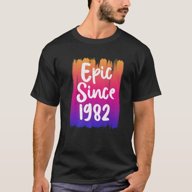 Camiseta Epic Desde 1982 T aniversário de 40 anos Design Gr (Frente)