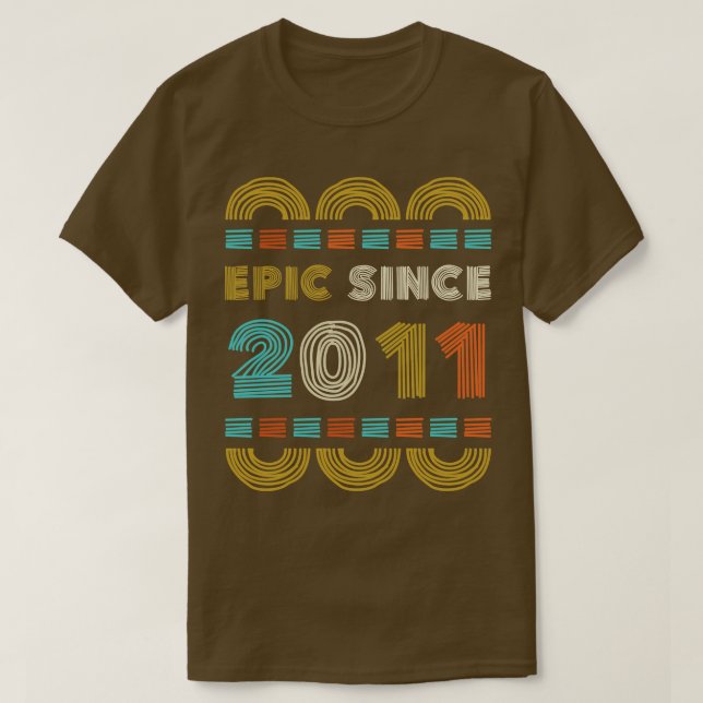 Camiseta Epic Desde 2011 Aniversário Da Família BayGift (Frente do Design)