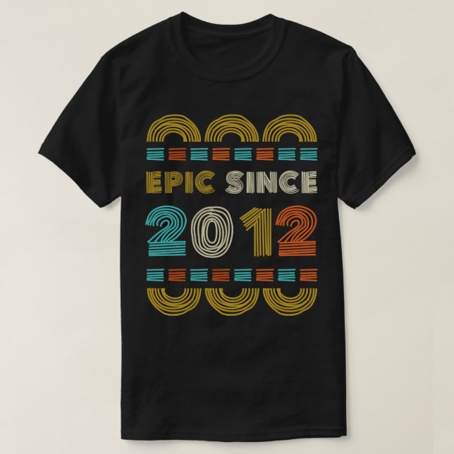 Camiseta Epic Desde 2012, Aniversário Da Família BayGift (Frente do Design)