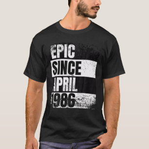 Camiseta EPIC DESDE ABRIL DE 1986 35º Aniversário Gif Em Di
