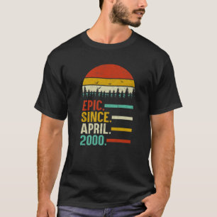 Camiseta Epic Desde Abril De 2000 20 Aniversário De 20 Anos