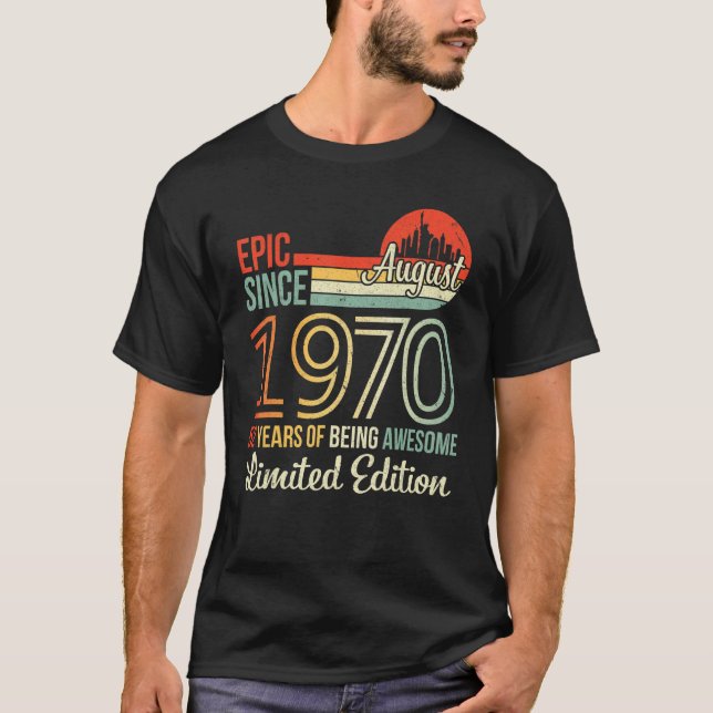Camiseta Epic Desde Agosto De 1970 52 Anos De Esforço L (Frente)