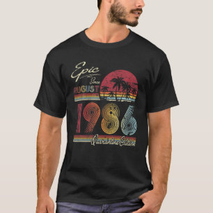 Camiseta Epic Desde Agosto De 1986 35 Anos 35 Quarentena Bi