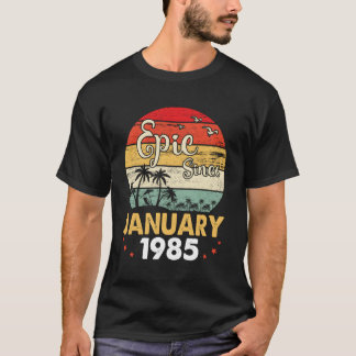Camiseta Epic Desde Janeiro De 1985 Feliz Aniversário 36 An