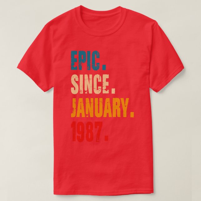 CAMISETA EPIC DESDE JANEIRO DE 1987 (Frente do Design)