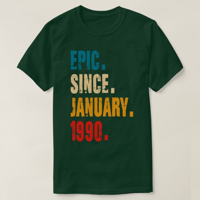 CAMISETA EPIC DESDE JANEIRO DE 1990 (Frente do Design)
