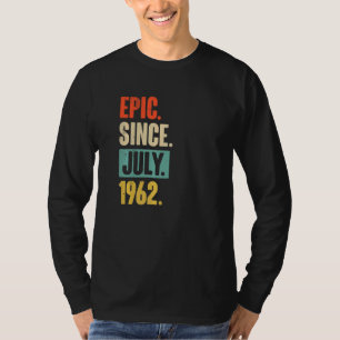 Camiseta Epic desde julho de 1962 60 anos 60 anos