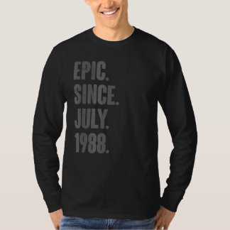Camiseta Epic desde julho de 1988 34 anos 34 anos