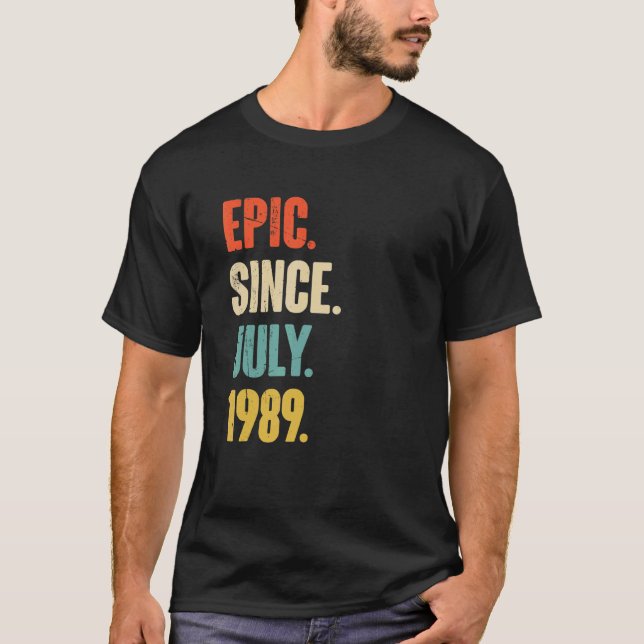 Camiseta Epic Desde Julho De 1989, 33 Anos De Idade, Deu 33 (Frente)