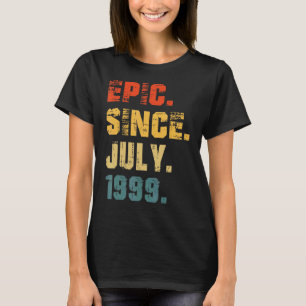 Camiseta Epic Desde Julho De 1999 23º Aniversário 23 Anos